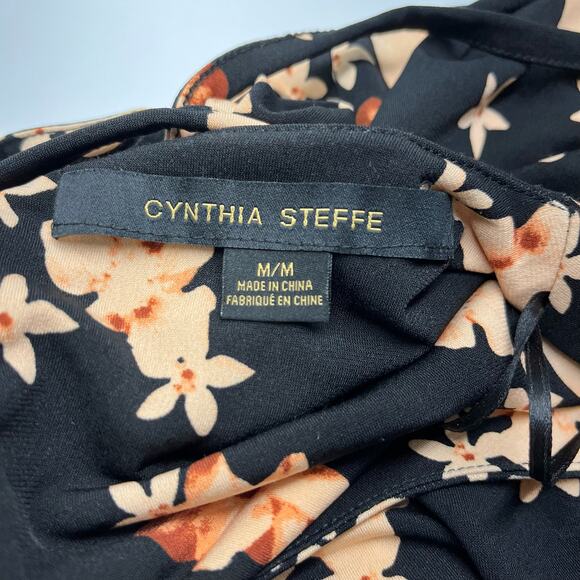 Cynthia Steffe Peach Floral Long Sleeve Dress - Picture 8 of 9